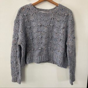 Zara Chunky Knit Relaxed fit Cropped Sweater